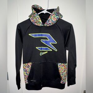 Nike 3 Brand hoodie w/pixilated design girls sz M 10-12 yrs NWOT